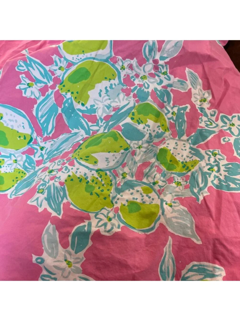 Lilly Pulitzer Pottery Barn Kids Organic Cotton Crib Fitted Sheet Pink Lemonade